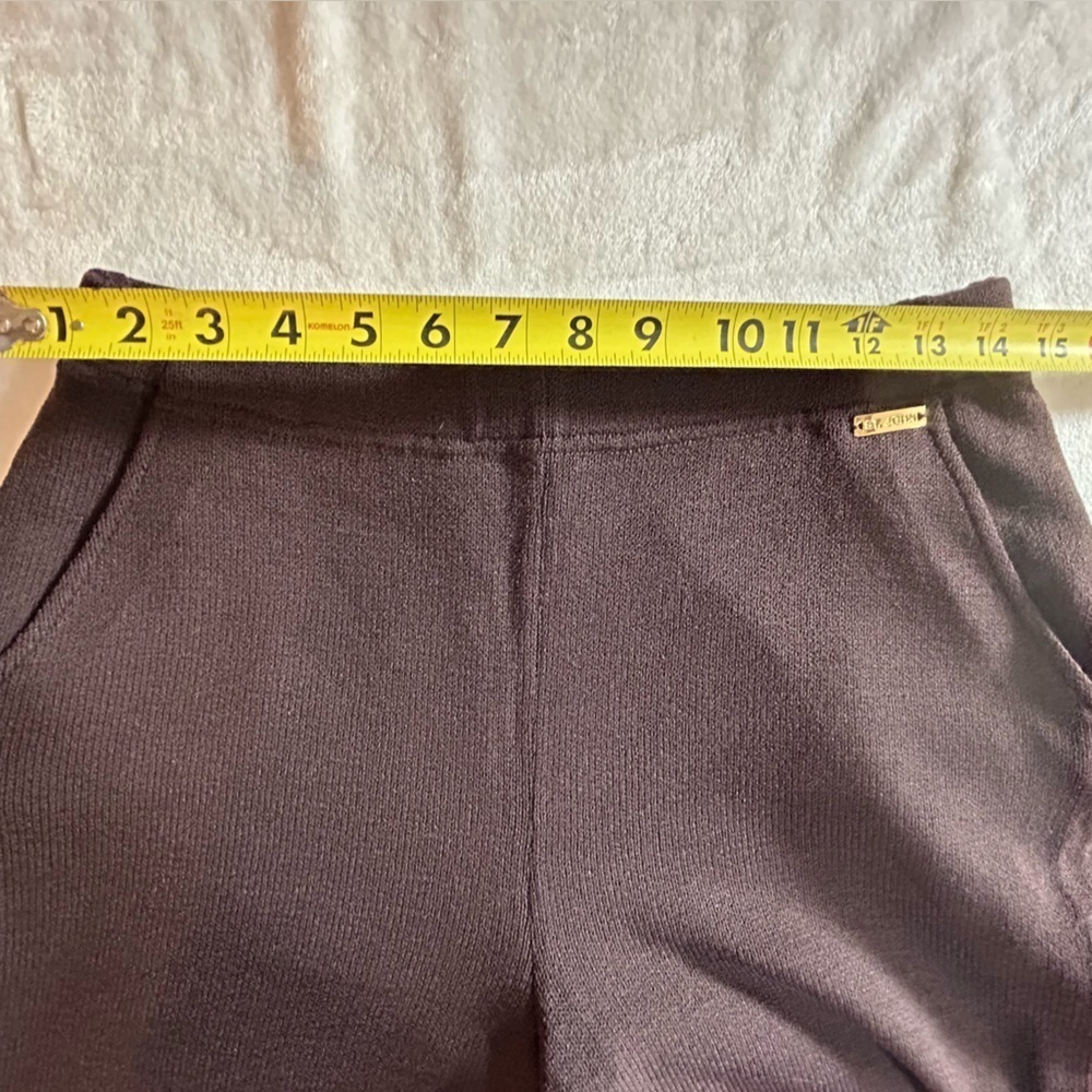St. John Sport Essentials Marie Grey Classic Brown Trousers Elastic Waist Size M - Picture 7 of 13